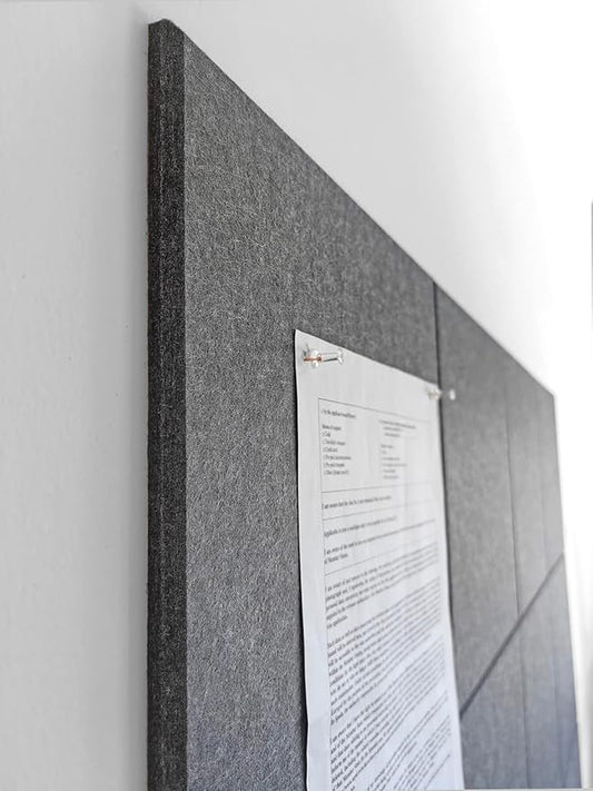 Cork Board 24 x36 Alternative - 6 Pack Felt Wall Tiles with Safe Removable Adhesive Tabs, Cork Boards for Walls Cork Board for Home Office Pin Board Tack Board - Gray