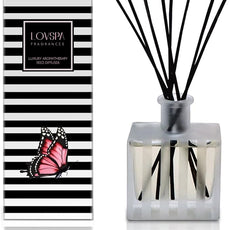 LOVSPA Reed Diffuser Set, Red Currant Scented Oil Diffuser with Sticks, Home Fragrance Accessories for Bathroom Shelf Decor, Aroma Diffusers for Home or Office Desk, USA Made