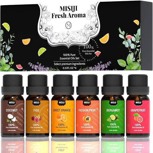 Essential Oils for Diffuser for Home,Diffuser Oils Scents for Aromatherapy,Laundry,Candle&Soap Making,Humidifiers,Fruit Scents