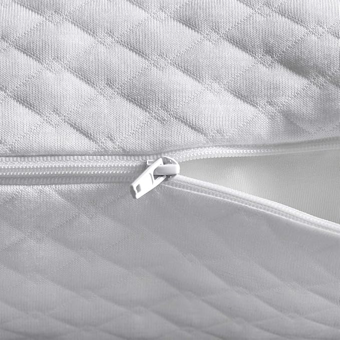 NTCOCO Shredded Memory Foam Bed Pillows for Sleeping Queen Size of 1, with Washable Removable Hypoallergenic Sleep Pillow for Back and Side Sleeper