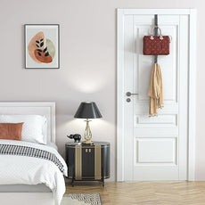 Over The Door Hooks Long with 6 Hooks, Behind The Door Towel Racks for Bathroom, Door Purse Bag Coat Robe Hanger, Hat Clothes Hanging Organizer with Non-Slip Pads & Suction Cups, 28.3 Inches, Black