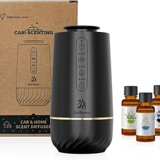 Waterless Oil Diffuser, Portable Car Diffusers for Essential Oils, Wireless Diffusers with 3 Mist Levels & Timer, ABS Material, Starry Night Light for Car Home Office, Includes 3 Scent Oils