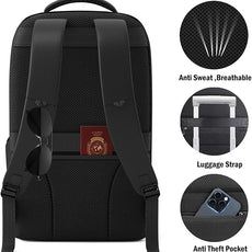 Expandable Travel Backpack, Business Laptop Backpack,Commute Backpack with USB Charging Port fit 15.6 Inch Laptop