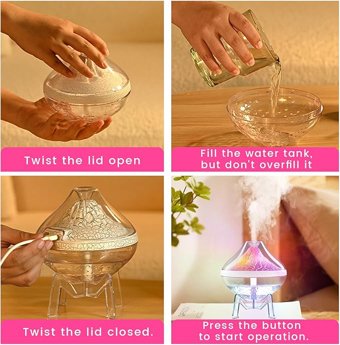 Small Humidifiers for Bedroom Cool Mist Ultrasonic,Baby Humidifier with Humidity Sensor Auto Shut Off LED Colorful Gradient Light Mini Humidifier For Plants,Bedroom,Baby Room,Office, Home（White)