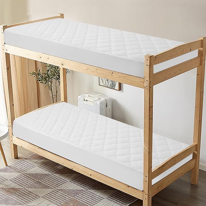 SPRINGSPIRIT Waterproof 2 Pack Cot Mattress Pad/Topper 30'' x 75'', Breathable Cot/Rollaway Bed Mattress Protector for Camping, Daybed, Guest Bed