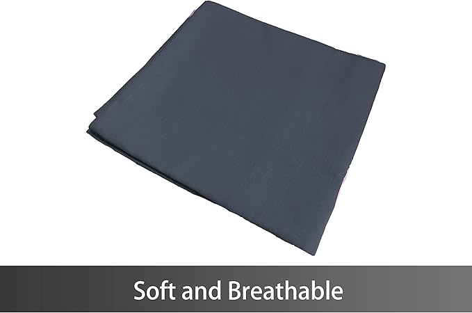 iMaylex Soft 100% Egyptian Cotton Zipper Pillow Case, Cozy and Lightweight Pillowcase, Easy Care, Dark Grey, Body, 20'' x 48''