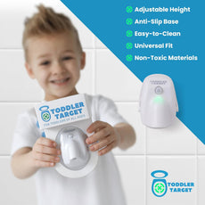 Adjustable Potty Toilet Target with Motion Sensor, Bullseye Illumination, and Nightlight, Precision Training - Ideal for Boys' Potty Training