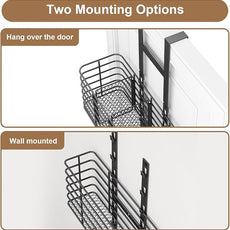 5-Tier Over The Door Organizer Bathroom - Hair Dryer Holder - Hair Tool Organizer Adjustable Height, DIY Bathroom Storage Shelf Wall Mounted for Flat/Curling Irons, Straighteners, Skincare