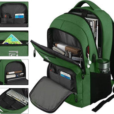 Laptop Backpack,Business Travel Anti Theft Slim Durable Laptops Backpack with USB Charging Port,Water Resistant College Computer Bag for Women & Men Fits 15.6 Inch Laptop and Notebook-Green