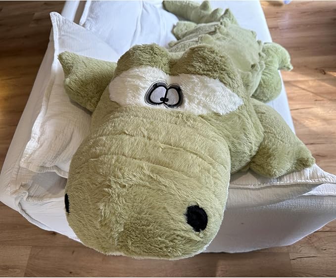 Hofun4U Alligator Plush Pillow, 38 inch Alligator Stuffed Animal, Home Decoration Christmas Valentine’s Birthday Gift for Boys Girls Adults Kids (Green)