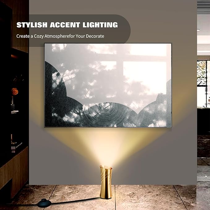 Uplighting Indoor Floor Can Light，Spot Lights with 12W 3000k GU10 Bulbs，Accent Lighting LED Up Lights SpotLights for Home Plant, 5.9 FT Plug Cord & Foot Switch, 2 Pack