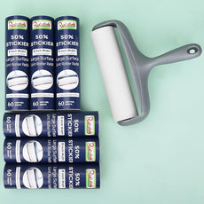 8 inch Extra Sticky Lint Roller Refill for Scotch-Brite 50% Stickier Large Surface Roller Replacement for Scotch Brite Large Pet Hair Roller Refill 60 Sheets, Pack of 6, 360 Sheets Total