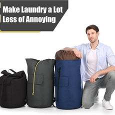 Laundry Bag Backpack Extra Large, 115L Laundry Backpack with Padded Shoulder Strap, Sturdy Travel Laundry Bags, Hanging Laundry Bag for College Dorm, Apartment, Clothes Hamper Bag for Laundromat