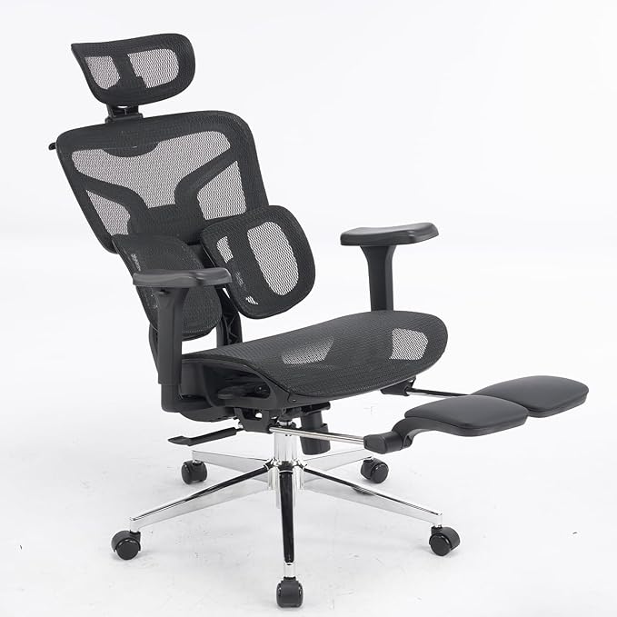 Ergonomic Office Chair, Gaming Chair, Office Chair, Mesh Gaming Chair, 880LBS, 5-Level Backrest Height & 4D Flip-Up Arms for Office, Home & Gaming Desk
