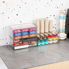 Yieach 11.1 Inch Long Clear Drawer Organizers Stackable,3 Pack Small Acrylic Drawers,School,Office Supplies Organizer And Storage Bins for Stationery,Marker,Pen,Pencil,Craft Desktop Storage Drawers