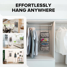 Suitcase Organizer, Travel Luggage Organizer Hanging Shelves Packing Cube Closet/Collapsible Portable Travel Organizer for Carry-on