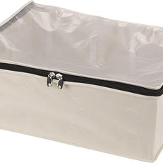 Household Essentials 3364-1 Cotton Canvas Blanket Storage Bags | Natural, Off-White