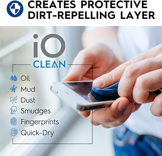Screen Cleaner Spray (16oz - 473ml) – Best Large Cleaning Kit for LCD LED OLED TV, Smartphone, iPad, Laptop, Touchscreen, Computer Monitor, Electronic Devices, 3 Microfiber Cloths and 2 Nozzles