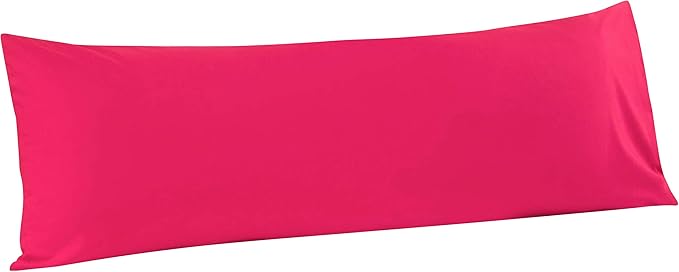 FLXXIE Body Pillow Cover - Super Soft Microfiber 20x54 Body Pillow Case - Envelope Closure, Wrinkle, Stain Resistant Magenta Body Pillow Cover, 20x54, Magenta