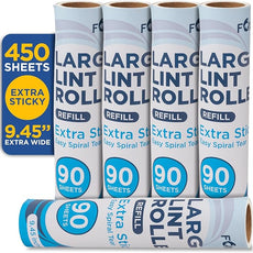 Lint Roller Refills – 9.45 Inch Wide – Lint Rollers for Pet Hair Extra Sticky Refills – Ideal for Furniture, Clothes, Bedding - 5 Pack 450 Sheets