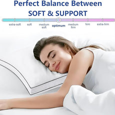 Premium Pillows Queen Size Set of 2, Fluffy and Supportive 7D Down Alternative Bed Pillows, Luxury Soft Hotel Quality Gusseted Pillow for Side Back Stomach Sleepers, Relief Neck Head and Shoulder Pain