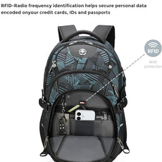 Swissdigital Laptop Backpack with USB Charging Port, Travel Backpack Fits 15.6 inches Computer, 31L Backpack for Men, Dark Green | SD803-96