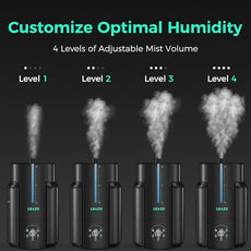 6L/1.59Gal Humidifier for Plants, Reptile Fogger Mister with Precise Temp & Humidity Probe/Expandable Hose, Smart Humidifier for Grow Tent, Mushroom, Houseplants, Reptile Tank 24H Timer