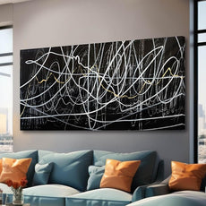 CHUDANHAO Black And White Wall Art Large Wall Decor Abstract Pictures Office Artwork Minimalist Wall Decorations Graffiti Art for Walls 29