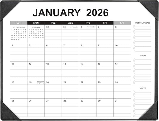 Desk Calendar 2026-2027 with Desk Mat – 22" x 17" Large Desk Pad Calendar Runs from January 2026 to June 2027, Office Supplies Desktop Monthly Calendar for Home & Office