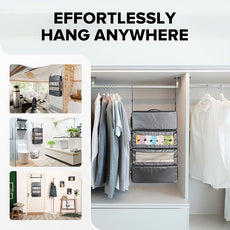 Suitcase Organizer, Travel Luggage Organizer Hanging Shelves Packing Cube Closet/Collapsible Portable Travel Organizer for Carry-on