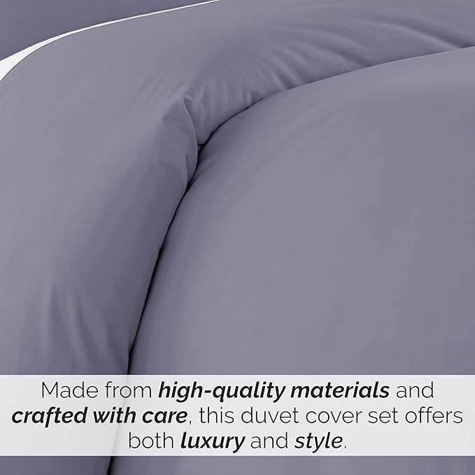 Southshore Fine Living, Inc. Premium Collection Twin Duvet Cover Bedding Set, Soft Denim Duvet Cover Bedspread 2-Piece with one Matching sham (69 in Wide x 98 in Long), Denim, Twin/Twin XL