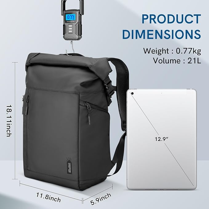 Kingsons Travel Laptop Backpack，Anti Theft Business Backpack for Men Womens Lightweight Waterproof Backpacks Computer Bag Fits 15.6 Inch Laptop and Notebook