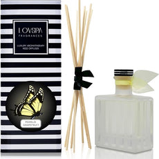LOVSPA Reed Diffuser Set, Pomelo Grapefruit Scented Oil Diffuser with Sticks, Home Fragrance Accessories for Bathroom Shelf Decor, Aroma Diffusers for Home or Office Desk, USA Made
