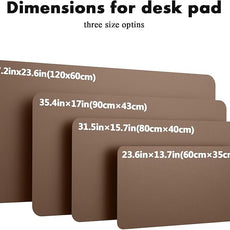 YSAGi Double-Sided Desk Pad, Leather Desk Mat, Eco Cork Desk Pad Protector,Large Mouse Pad,Waterproof Desk Blotter for Office/Home (Coffee+Cork, 47.2