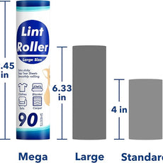 360 Sheets Sticky Lint Rollers Refills for 9.45'' Width Large Lint Roller, Floor Lint Roller Refills
