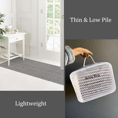 Lahome Boho Bathroom Rugs, Small 2x3 Front Door Mat Lightweight Kitchen Rug Woven Cotton Area Rug with Tassels, Farmhouse Washable Black and White Throw Rug Low Pile Carpet for Entry Laundry