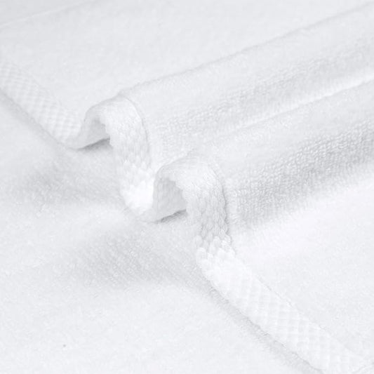 Amazon basics 100% cotton Lightweight quick-dry hand towels, 8-pack, White, 28" x 16"