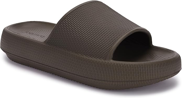 Joomra Pillow Slippers for Women and Men Non Slip Quick Drying Shower Slides Bathroom Sandals | Ultra Cushion | Thick Sole