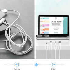 12 Pack Cable Clips, Znben Clear Cord Organizer Holder Adhesive Cord Management Charger Wire Holder Clips for Desk, Home, Office, Car, Cubicle, Nightstand