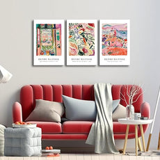 Wieco Art Canvas Wall Art 3 Piece Henri Mattise Art Abstract Colorful Matisse Posters Canvas Prints for Wall and Home Office Decorations