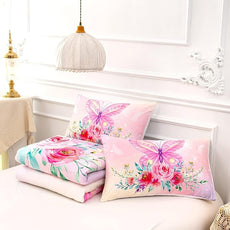 CVHOUSE Butterfly Comforter Set King for Girls Women - 3 Piece Bedding Set With 1 Comforter and 2 Pillowcases - Butterflies Bedspread, Duvet, Quilt Set