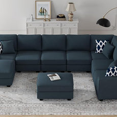Legend Vansen Modular Sectional Sofa U Shaped Couch with Ottoman Modern Reversible Corner Sectional Couch for Living Room (Charcoal, U Shaped Sofa-5)