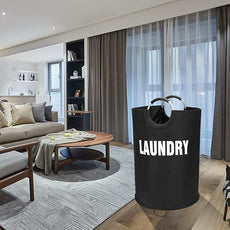 160L XX-Large Laundry Basket, Freestanding Tall Clothes Hamper, Collapsible Laundry Bag, Black