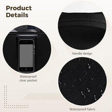 Shower Caddy for Dorm, Portable Hanging Shower Bag with Metal Hook, Oxford Cloth Quick Dry Mesh Organizer for Bathroom Essentials, Phone Pouch, 10.04 x 9.84 x 5.57 in/25.5 cm x 24.99 x 14.15 cm