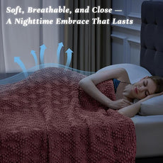 Knitted Weighted Blanket for Adult, Chunky Knit Weighted Throw for Sleep 50