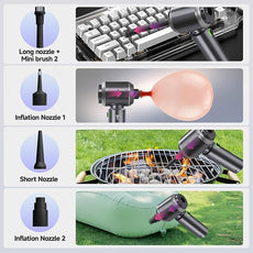 Car Vacuum Portable Cordless, Small Handheld Vacuum Cleaner with 24000PA High Power Suction, Mini Vacuum Cordless Rechargeable with One-Touch Empty, 10-in-1 Hand Vac for Car Home Office Dust
