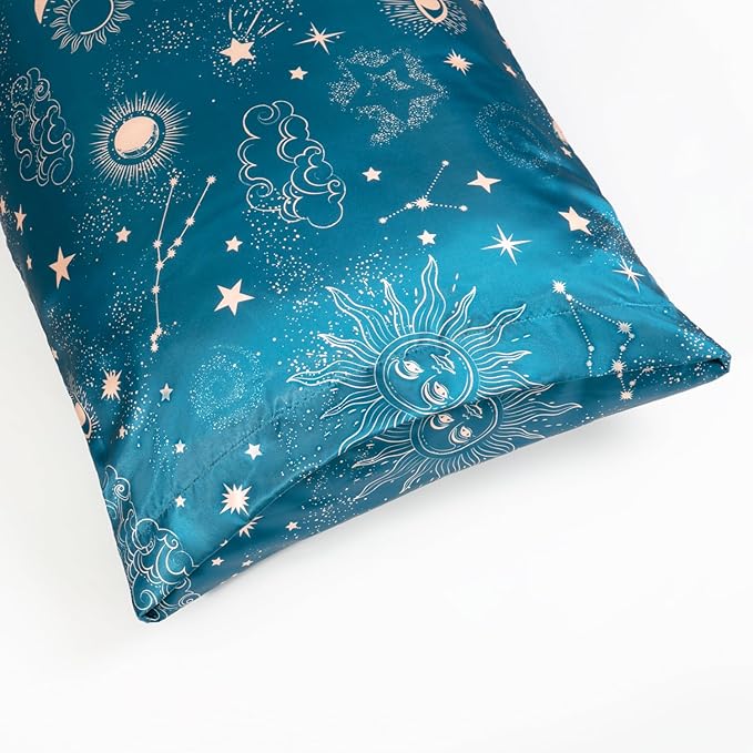 EXQ Home Satin Pillowcase for Hair Printed Sun Pillowcase Body Pillow Pillowcase, Super Soft Silky Body Pillow Cover Similar to Silk Pillow Cases, Gifts for Women Men (20x54 inches)