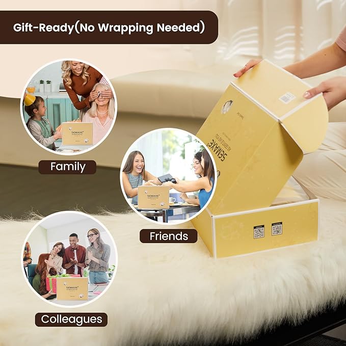 SEMAXE 100% Cotton Washcloths 12-Pack, 13 × 13 Inch Soft Luxury Face Towels – Super Absorbent & Quick-Dry, Premium Cloth with Hanging Loop, Oeko-TEX Certified, Gift-Ready Box