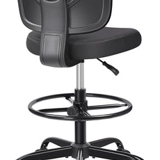 Primy Tall Drafting Desk Chair - Armless, Adjustable Height, Mesh Back, Rolling, Standing Desk Chair for Art Room, Office or Home (Black)