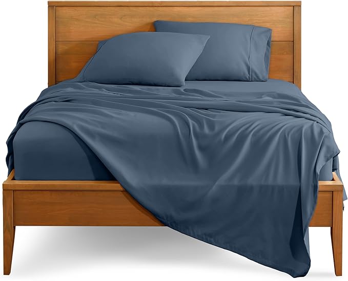 Bare Home King Sheet Set - Luxury 1800 Ultra-Soft Microfiber King Bed Sheets - Double Brushed - Deep Pockets - Easy Fit - 4 Piece Set - Bedding Sheets & Pillowcases (King, Bering Sea) BareHome